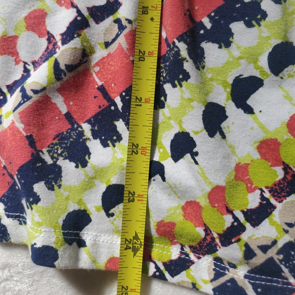 Ruby Rd. Multicolor Patterned Cotton Knit Top Wit… - image 4